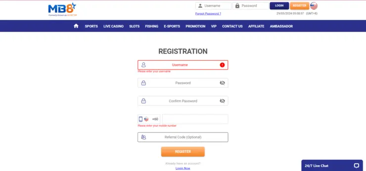 register page